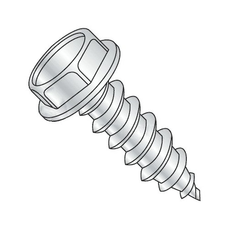 Sheet Metal Screw, #10 X 3/4 In, Zinc Plated Steel Hex Head Combination Drive, 4700 PK